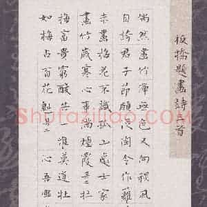 金熙俊 硬笔楷书作品《板桥题画诗三首》图片欣赏