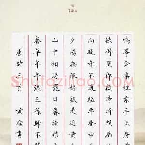 黄晗(少儿组 11岁 银奖)硬笔书法大赛 获奖作品图片欣赏