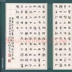 廖光荣 硬笔隶书作品《欧阳修醉翁亭记》图片欣赏