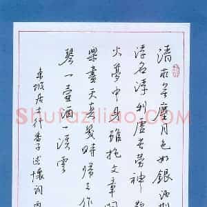 黄阿六 硬笔行书作品《东坡词行香子述怀》图片欣赏