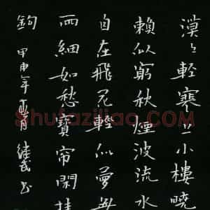 吕继武 硬笔楷书作品《诗一首》图片欣赏