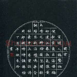朱玲 硬笔楷书作品《杜审言诗一首》图片欣赏