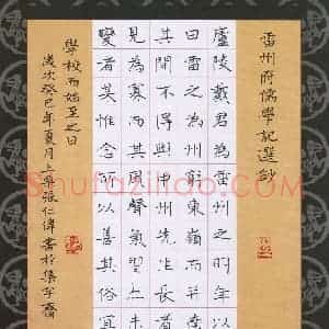 张仁伟 硬笔楷书作品《张栻雷州府儒学记节录》图片欣赏