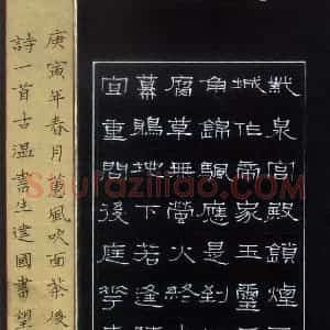 魏建国 硬笔隶书作品《古诗一首》图片欣赏
