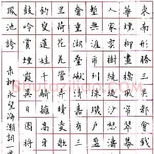 邹隆国钢笔录柳永词  硬笔作品图片欣赏下载