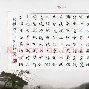 张仁伟 硬笔楷书作品《程颢诗二首》图片欣赏
