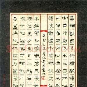 魏建国 硬笔隶书作品《词二首》图片欣赏