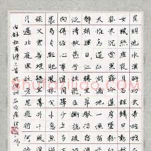 张仁伟 硬笔楷书作品《杜甫诗三首》图片欣赏
