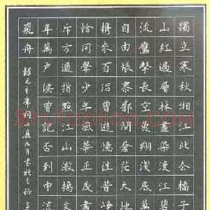 单永辉 硬笔楷书作品《毛泽东词》图片欣赏