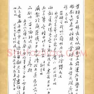 刘军 硬笔行书作品《临米芾法帖》图片欣赏
