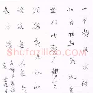 曾念位 硬笔行书作品《储光羲诗》图片欣赏