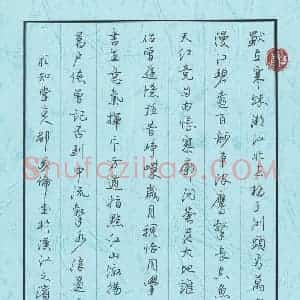 邹美伦 硬笔行书作品《毛泽东词沁园春长沙》图片欣赏