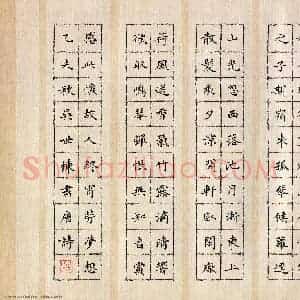 吴世栋 硬笔楷书作品《唐诗选抄》图片欣赏