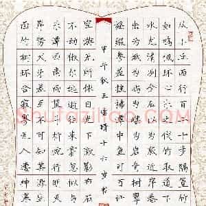 王雪晴(少儿组 16岁 银奖)硬笔书法大赛 获奖作品图片欣赏