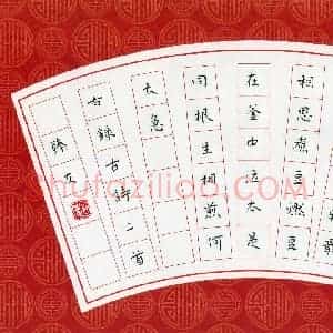 赵臻友 硬笔楷书作品《古诗二首》图片欣赏