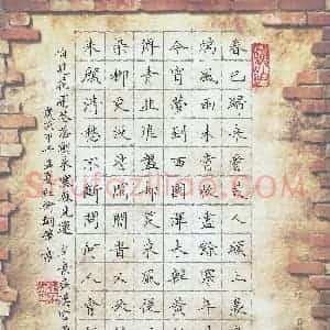 霍红卫 硬笔楷书作品《辛弃疾汉春宫立春词一首》图片欣赏