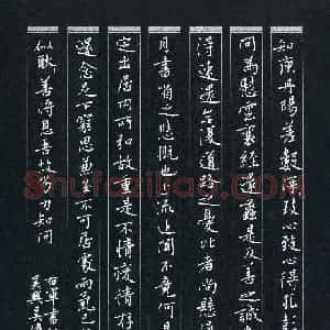 吴伟 硬笔行书作品《右军书记》图片欣赏