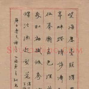 杜强 硬笔行楷作品《白居易诗一首》图片欣赏