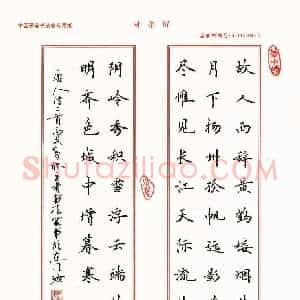 宋维武 硬笔楷书作品《唐人诗二首》图片欣赏
