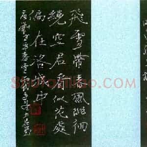 李中岭 硬笔楷书作品《诗三首》图片欣赏