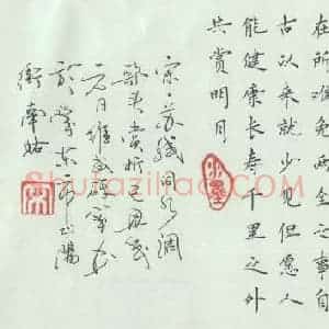 宋维武 硬笔楷书作品《苏轼词水调歌头》图片欣赏
