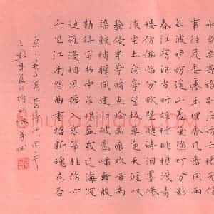 宋维武 硬笔楷书作品《吴文英词莺啼序一首》图片欣赏
