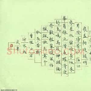 宋维武 硬笔楷书作品《曹植公宴诗》图片欣赏