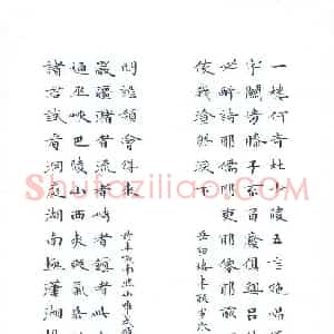 宋维武 硬笔楷书作品《岳阳楼长联》图片欣赏
