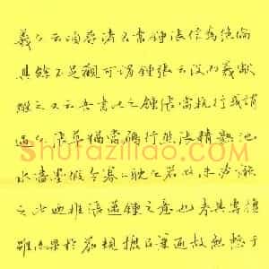 张文海 硬笔行书作品《书谱节录》图片欣赏