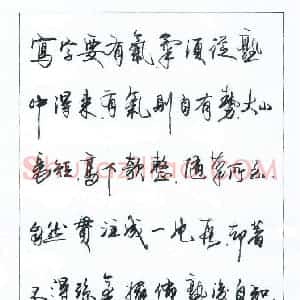 黄柱河 硬笔行书作品《梁同书频罗庵论书》图片欣赏
