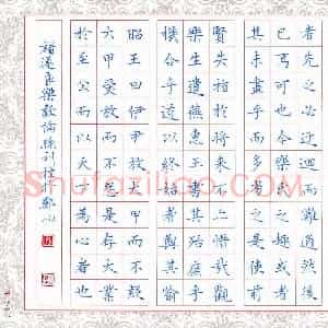 孙利标 硬笔楷书作品《乐毅论》图片欣赏