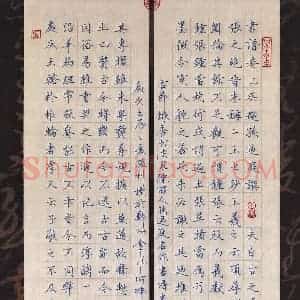 孙利标 硬笔楷书作品《书谱节录》图片欣赏