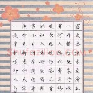 孙利标 硬笔楷书作品《古诗选抄》图片欣赏