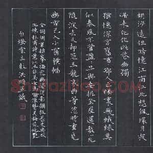 彭洪顺 硬笔楷书作品《姜夔疏影》图片欣赏
