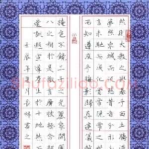 朱长林 硬笔楷书作品《雁塔圣教序节录》图片欣赏