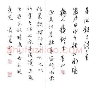 张青山 硬笔行书作品《录古诗三首》图片欣赏