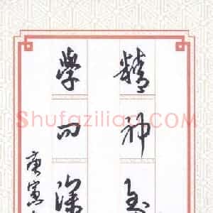 陈永生 硬笔行草作品《精神学问七言联》图片欣赏