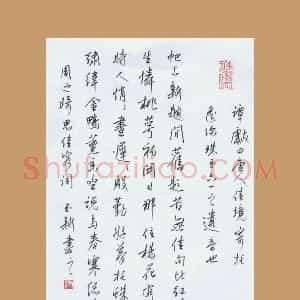 齐玉新 硬笔行草作品《周之琦思佳客词》图片欣赏