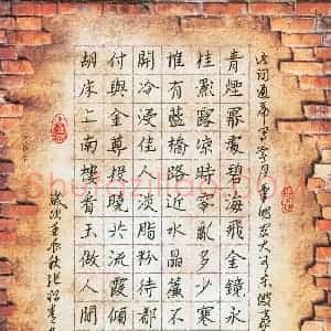 张松青 硬笔楷书作品《东坡词一首》图片欣赏