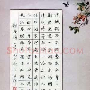 吕辉(成人组)硬笔书法大赛 入围作品选登图片欣赏