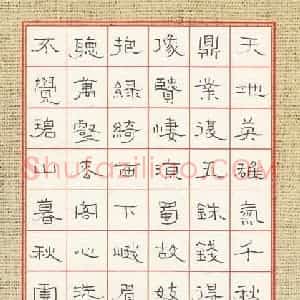 金新宇 硬笔隶书作品《唐诗二首》图片欣赏