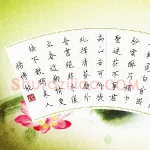 杨博能 硬笔楷书作品《唐诗》图片欣赏