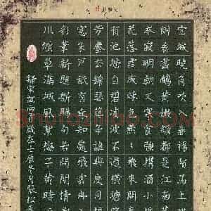 张松青 硬笔楷书作品《宋词两首》图片欣赏