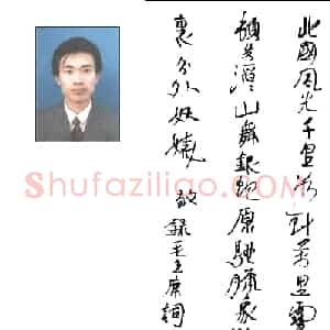 贾微 硬笔行草作品《毛泽东词一阙》图片欣赏