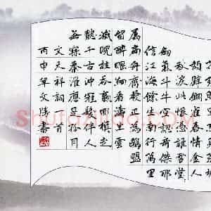 汪文胜(成人组)硬笔书法大赛 入围作品选登图片欣赏