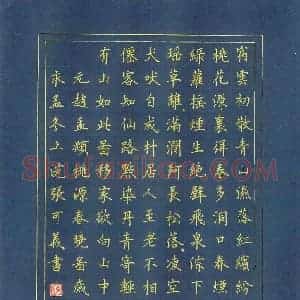 张可义 硬笔楷书作品《赵孟頫诗桃源春晓图》图片欣赏