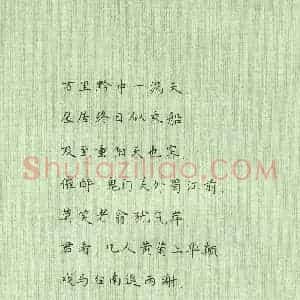 冯国栋 硬笔楷书作品《黄庭坚词》图片欣赏