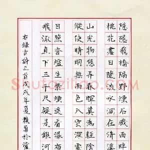 赖勇(成人组)硬笔书法大赛 入围作品选登图片欣赏
