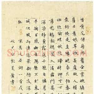 吴萧(成人组)硬笔书法大赛 入围作品选登图片欣赏