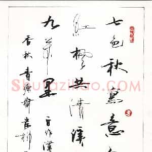 岸柳 硬笔行书作品《自作汉俳诗》图片欣赏